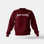 Premium Dark Maroon Cotton Sweatshirt – 300 GSM | Unisex | Classic Comfort Fit