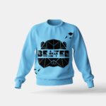 Premium Sky-Blue Cotton Sweatshirt – 300 GSM | Unisex | Classic Comfort Fit