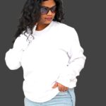Milky White Premium Cotton Sweatshirt – 300 GSM | Unisex | Classic Stylish Comfort Fit