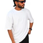 Oversized White Unisex T-Shirt – Plan | 100% Cotton customize